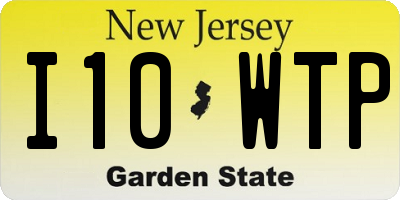 NJ license plate I10WTP