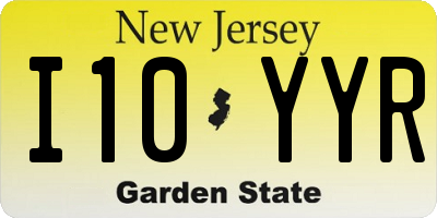 NJ license plate I10YYR