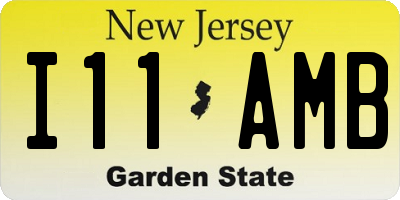 NJ license plate I11AMB