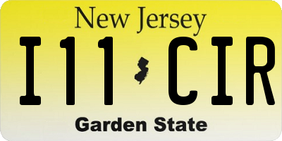 NJ license plate I11CIR