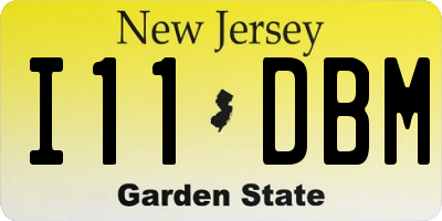 NJ license plate I11DBM
