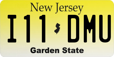 NJ license plate I11DMU