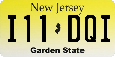 NJ license plate I11DQI