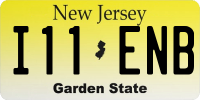 NJ license plate I11ENB