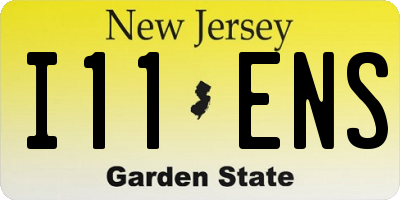 NJ license plate I11ENS