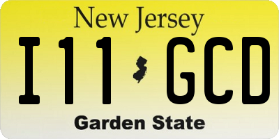 NJ license plate I11GCD