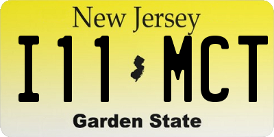NJ license plate I11MCT