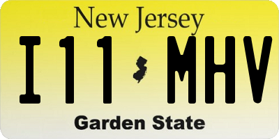 NJ license plate I11MHV