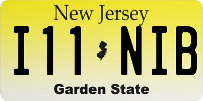 NJ license plate I11NIB