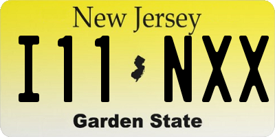 NJ license plate I11NXX