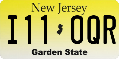 NJ license plate I11OQR