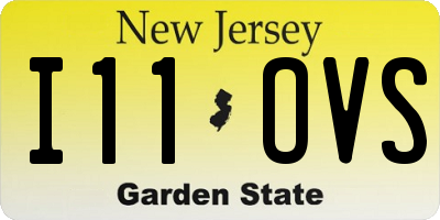 NJ license plate I11OVS
