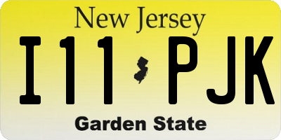 NJ license plate I11PJK