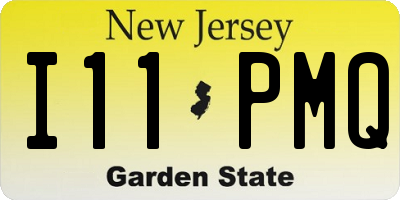 NJ license plate I11PMQ