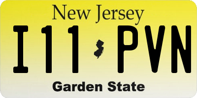NJ license plate I11PVN