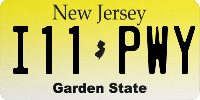 NJ license plate I11PWY