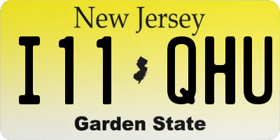 NJ license plate I11QHU