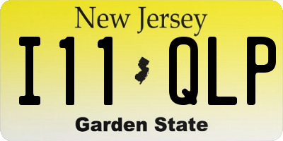 NJ license plate I11QLP