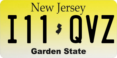 NJ license plate I11QVZ