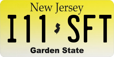 NJ license plate I11SFT
