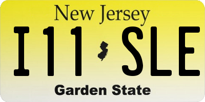 NJ license plate I11SLE
