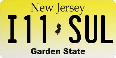 NJ license plate I11SUL
