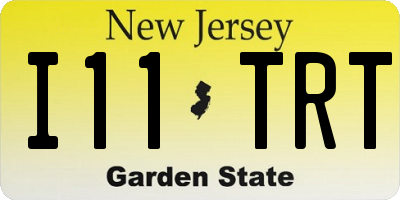 NJ license plate I11TRT