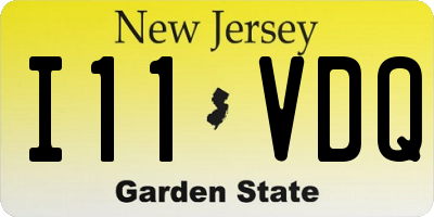 NJ license plate I11VDQ