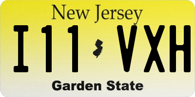 NJ license plate I11VXH