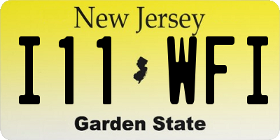 NJ license plate I11WFI