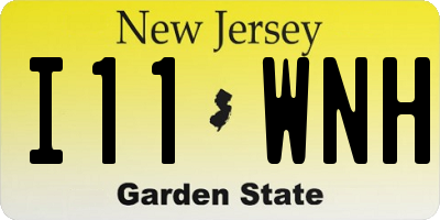 NJ license plate I11WNH