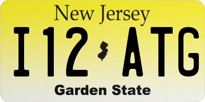 NJ license plate I12ATG