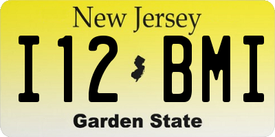 NJ license plate I12BMI
