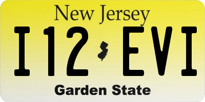 NJ license plate I12EVI