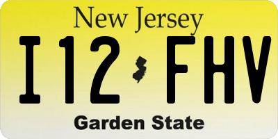 NJ license plate I12FHV