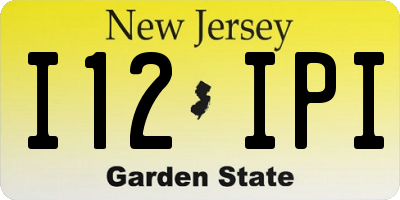 NJ license plate I12IPI