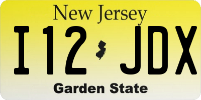 NJ license plate I12JDX