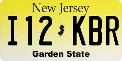 NJ license plate I12KBR