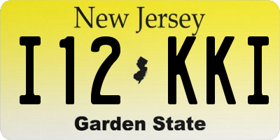 NJ license plate I12KKI
