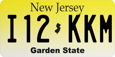 NJ license plate I12KKM