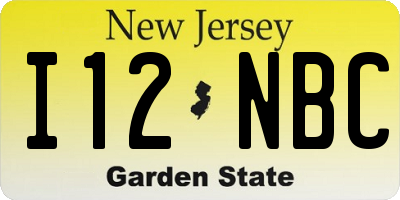 NJ license plate I12NBC
