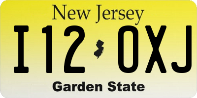 NJ license plate I12OXJ