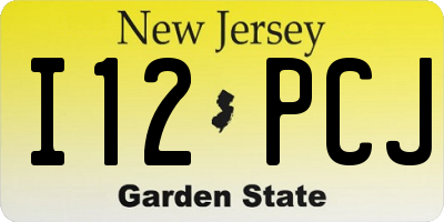 NJ license plate I12PCJ