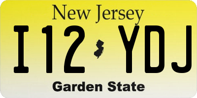 NJ license plate I12YDJ