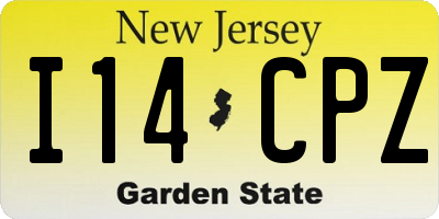 NJ license plate I14CPZ