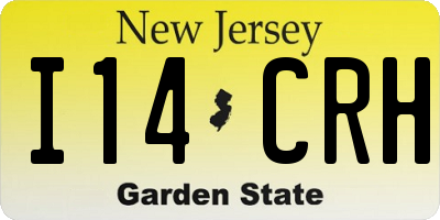 NJ license plate I14CRH