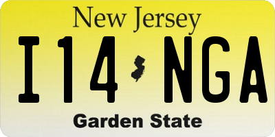NJ license plate I14NGA