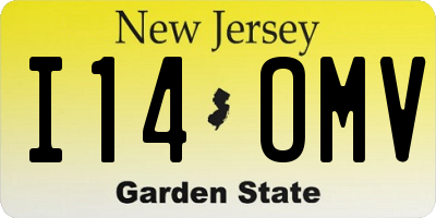 NJ license plate I14OMV