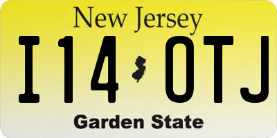 NJ license plate I14OTJ