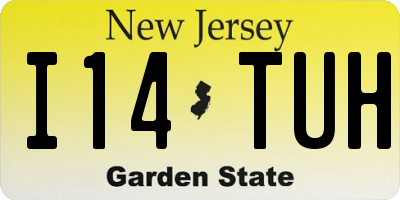 NJ license plate I14TUH